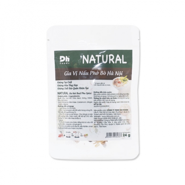 Gia vị phở bò Hà Nội Natural DH Foods 20g