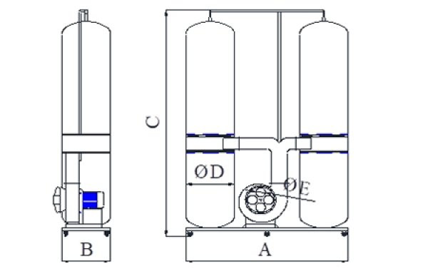 Thiết bị hút bụi di động QHB – 2P10/4 - Đại Hoàng Phát